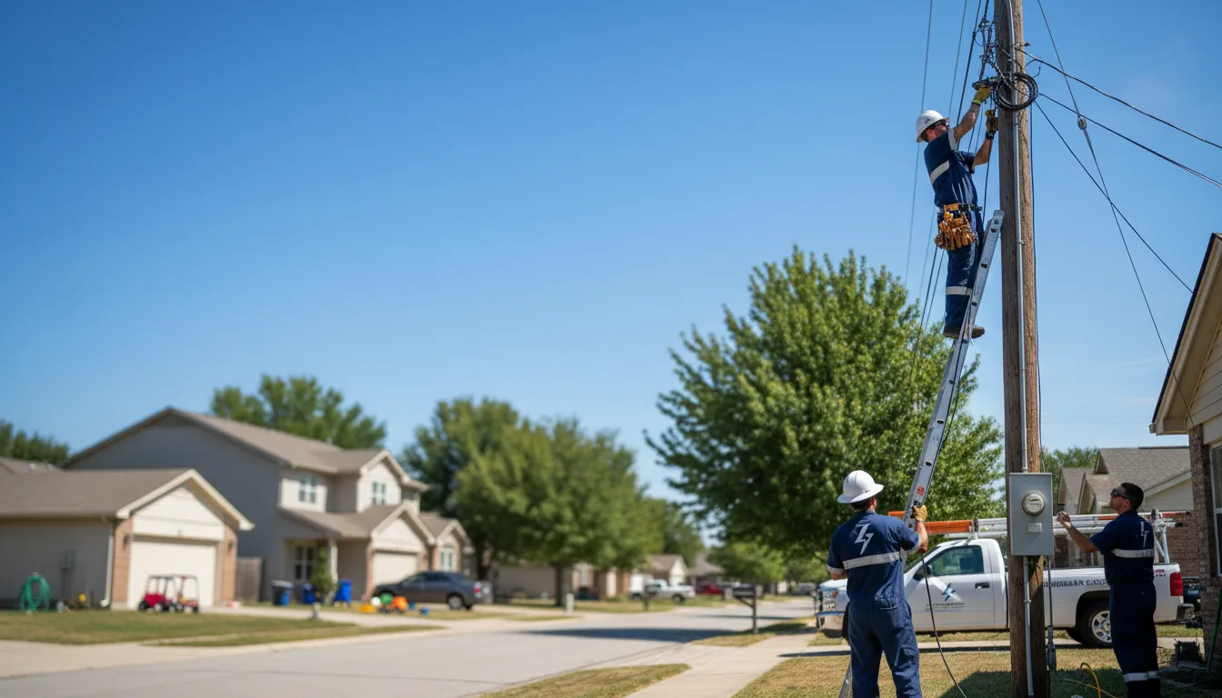 Residential electrician providing installation services in Hereford, OR